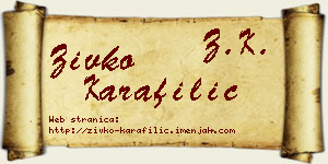 Živko Karafilić vizit kartica